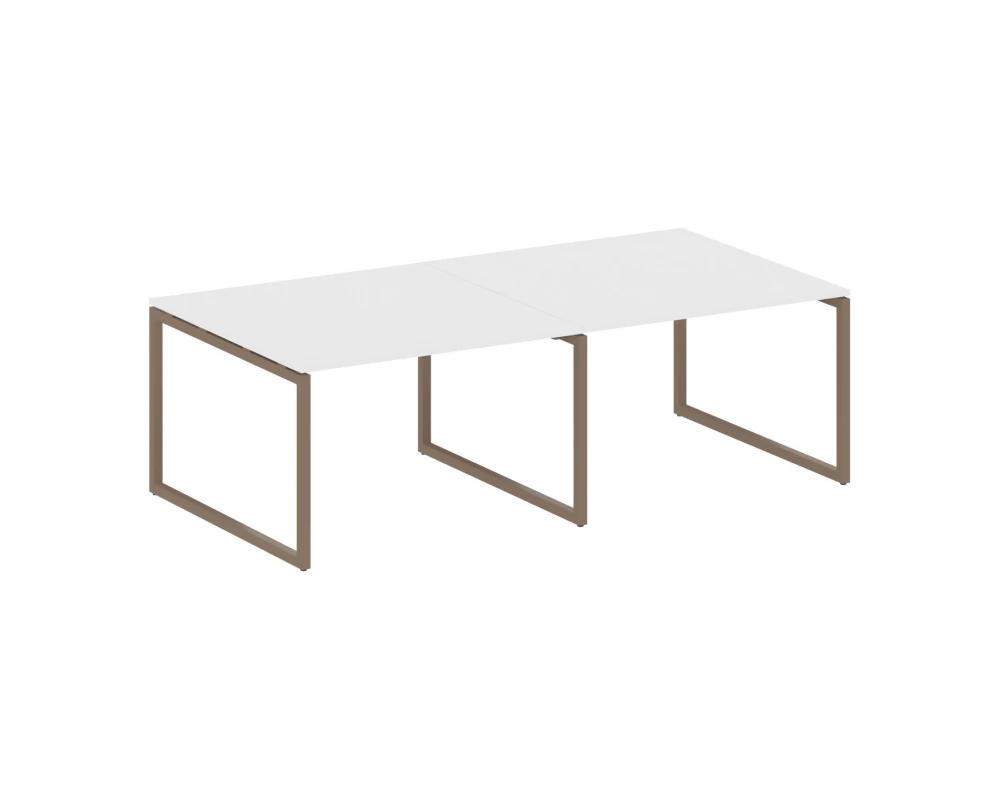 Перег. стол (2 столешницы) на О-образном м/к 2400x1235x750 Metal System Quattro 4x4