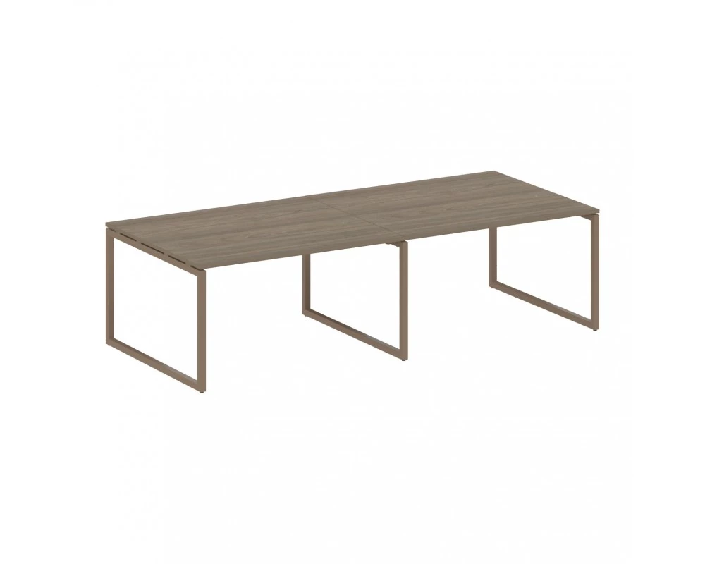 Перег. стол (2 столешницы) на О-образном м/к 2800x1235x750 Metal System Quattro 4x4