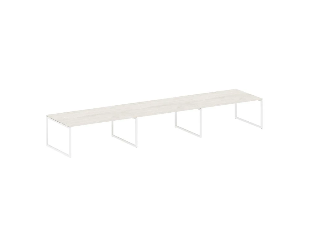 Перег. стол (3 столешницы) на О-оразном м/к 5400x1235x750 Metal System Quattro 4x4