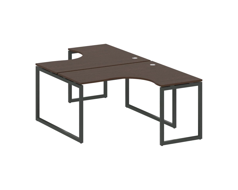 Рабочая станция криволинейная на О-образном м/к 1400x2435x750 Metal System Quattro 4x4