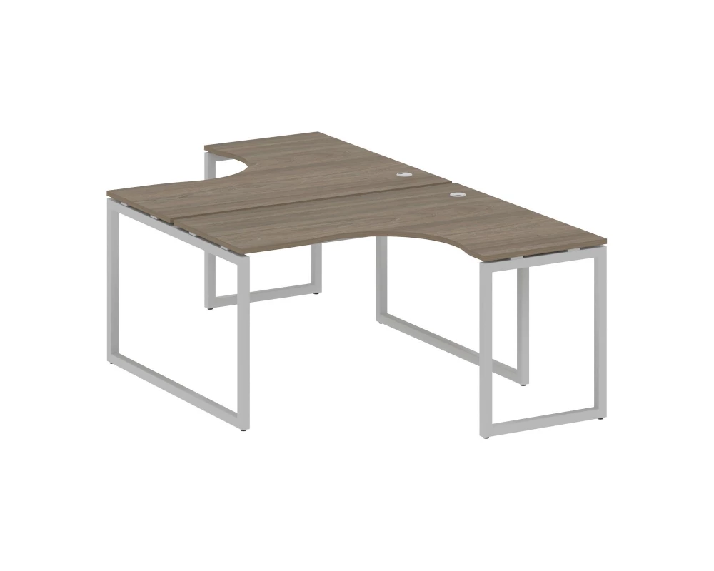 Рабочая станция криволинейная на О-образном м/к 1400x2435x750 Metal System Quattro 4x4