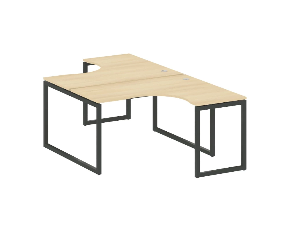 Рабочая станция криволинейная на О-образном м/к 1400x2435x750 Metal System Quattro 4x4