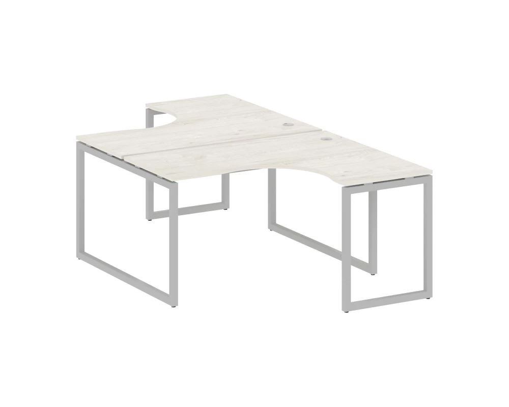 Рабочая станция криволинейная на О-образном м/к 1400x2435x750 Metal System Quattro 4x4