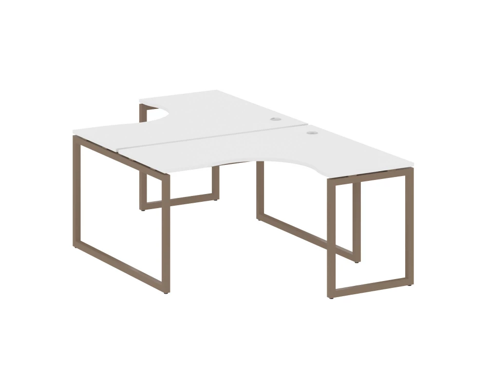 Рабочая станция криволинейная на О-образном м/к 1400x2435x750 Metal System Quattro 4x4