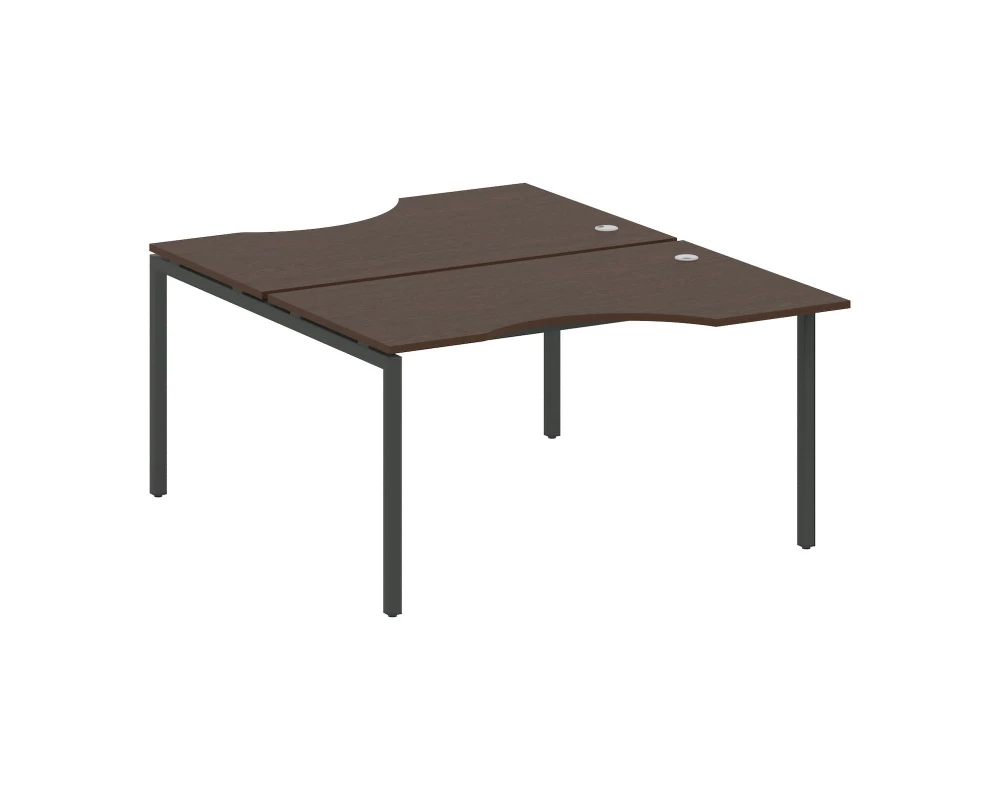 Рабочая станция криволинейная на П-образном м/к 1400x1835x750 Metal System Quattro 4x4