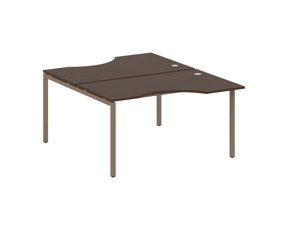 Рабочая станция криволинейная на П-образном м/к 1400x1835x750 Metal System Quattro 4x4