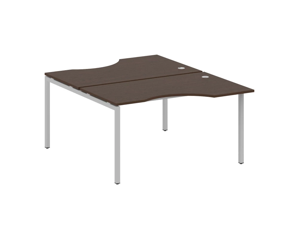 Рабочая станция криволинейная на П-образном м/к 1400x1835x750 Metal System Quattro 4x4