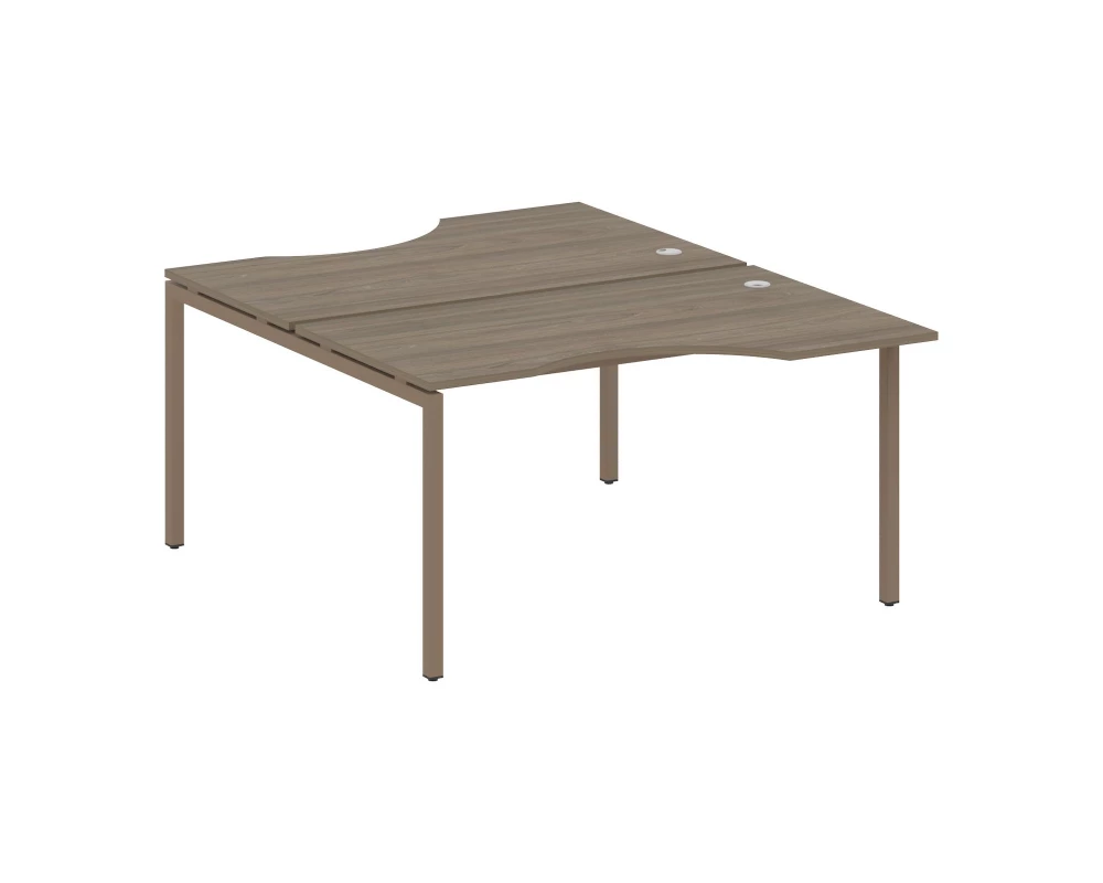 Рабочая станция криволинейная на П-образном м/к 1400x1835x750 Metal System Quattro 4x4