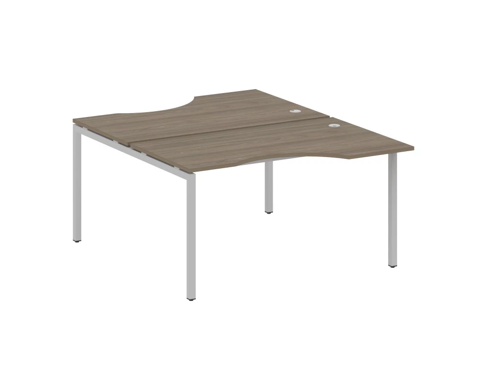 Рабочая станция криволинейная на П-образном м/к 1400x1835x750 Metal System Quattro 4x4