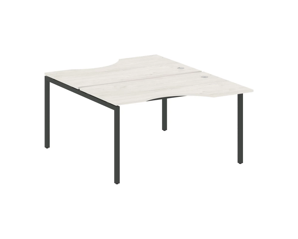 Рабочая станция криволинейная на П-образном м/к 1400x1835x750 Metal System Quattro 4x4