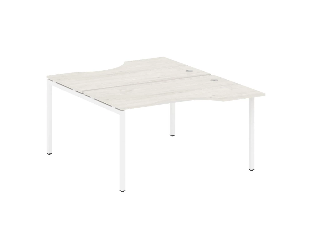 Рабочая станция криволинейная на П-образном м/к 1400x1835x750 Metal System Quattro 4x4