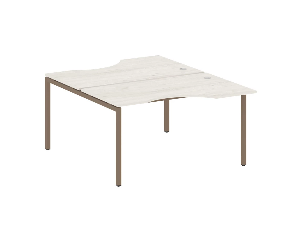 Рабочая станция криволинейная на П-образном м/к 1400x1835x750 Metal System Quattro 4x4