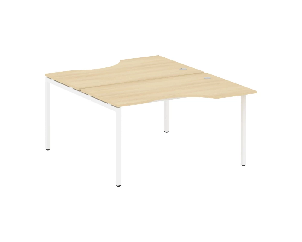 Рабочая станция криволинейная на П-образном м/к 1400x1835x750 Metal System Quattro 4x4