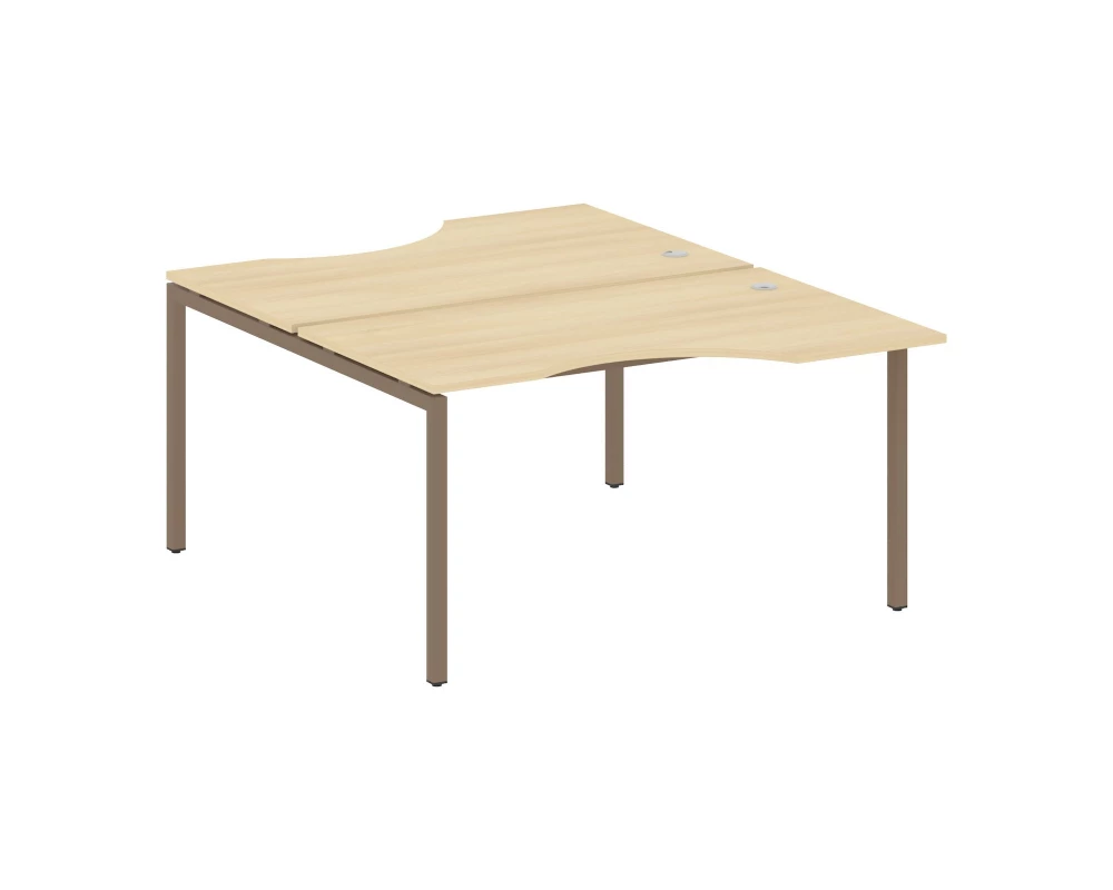 Рабочая станция криволинейная на П-образном м/к 1400x1835x750 Metal System Quattro 4x4