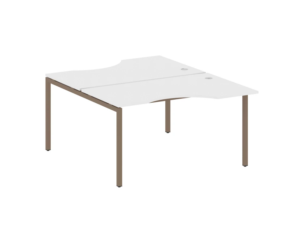 Рабочая станция криволинейная на П-образном м/к 1400x1835x750 Metal System Quattro 4x4