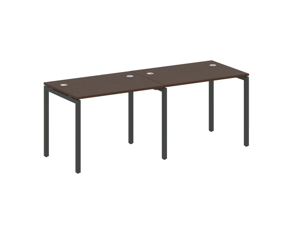 Рабочая станция на 2 места на П-образном м/к 2000x720x750 Metal System Quattro 4x4