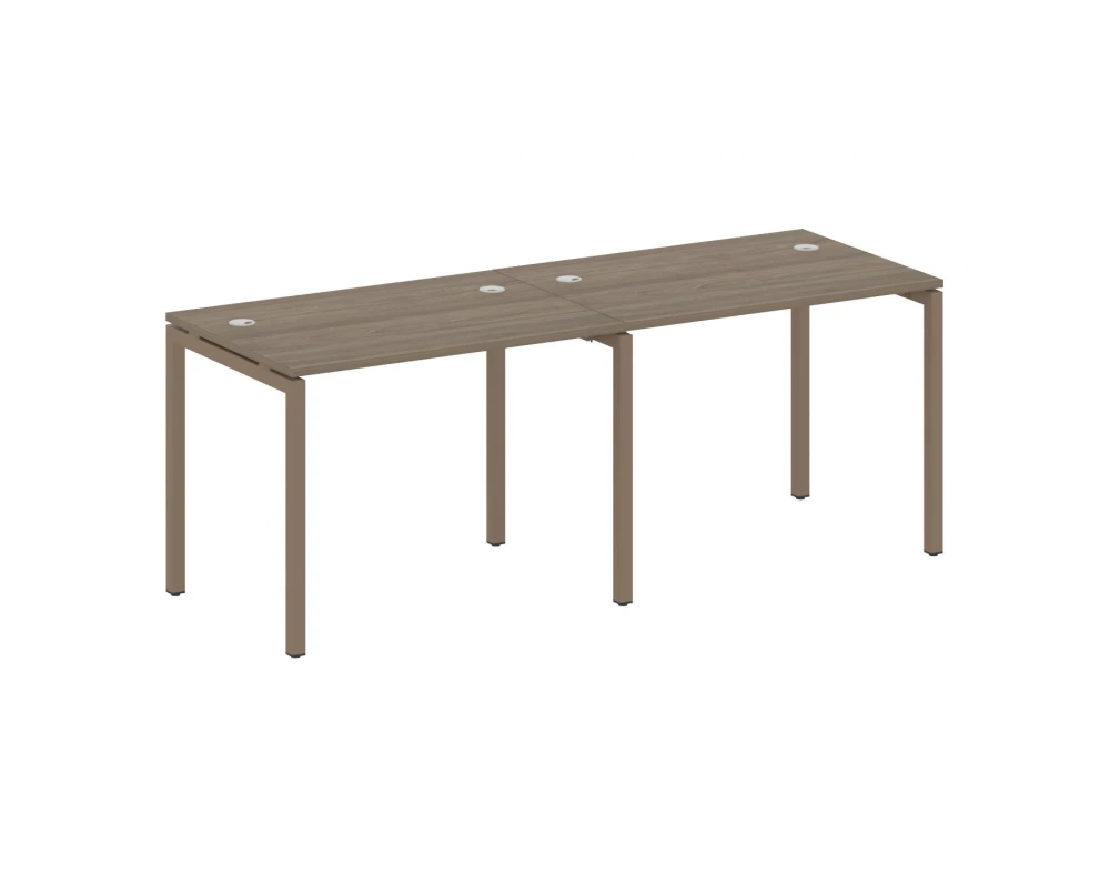 Рабочая станция на 2 места на П-образном м/к 2000x720x750 Metal System Quattro 4x4