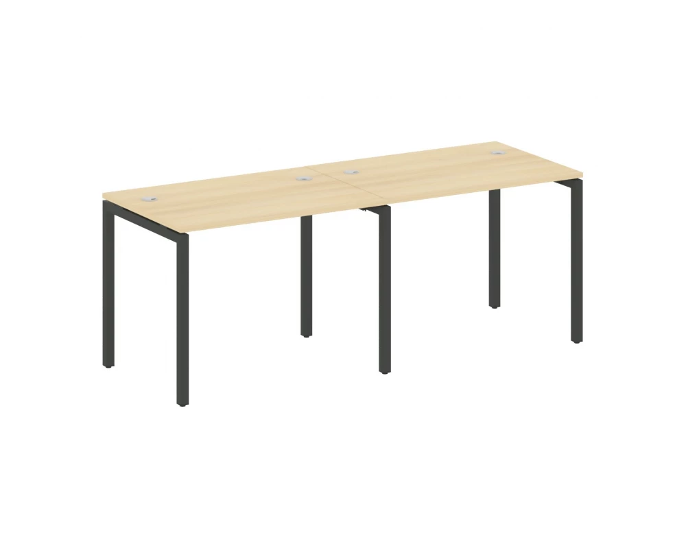 Рабочая станция на 2 места на П-образном м/к 2000x720x750 Metal System Quattro 4x4