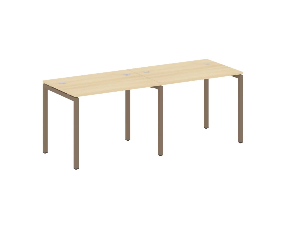 Рабочая станция на 2 места на П-образном м/к 2000x720x750 Metal System Quattro 4x4