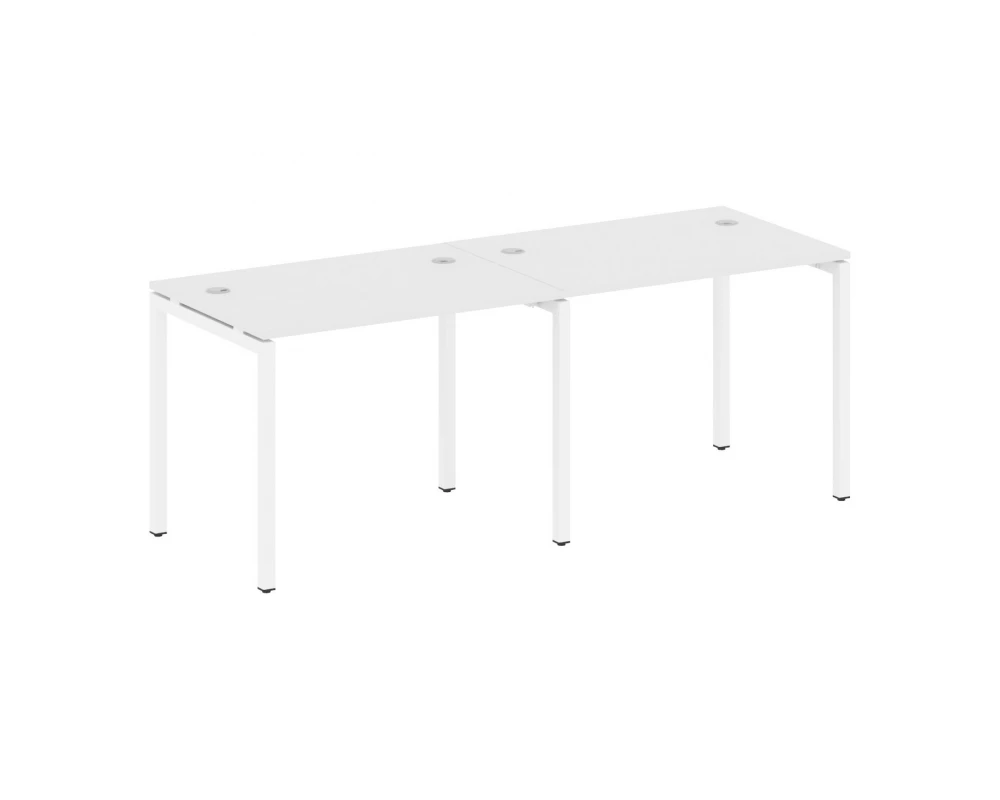 Рабочая станция на 2 места на П-образном м/к 2000x720x750 Metal System Quattro 4x4