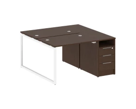 Рабочая станция с тумбой на О-образном м/к 1412x1475x750 Metal System Quattro 4x4 images