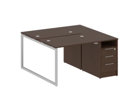 Рабочая станция с тумбой на О-образном м/к 1412x1475x750 Metal System Quattro 4x4 images