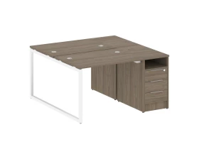 Рабочая станция с тумбой на О-образном м/к 1412x1475x750 Metal System Quattro 4x4 images