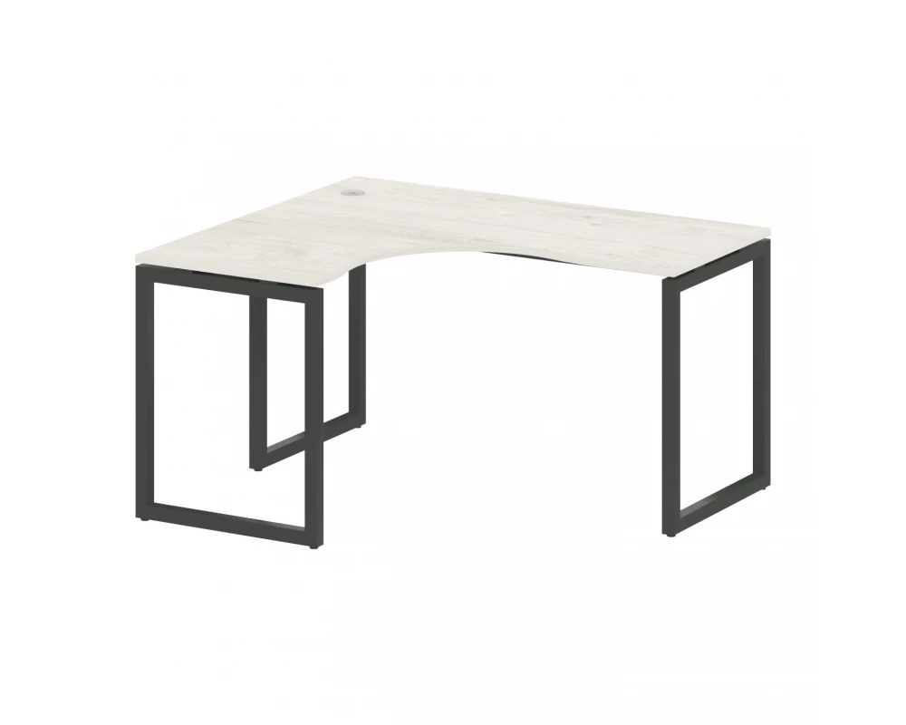 Стол криволинейный левый на О-образном м/к 1400x1200x750 Metal System Quattro 4x4