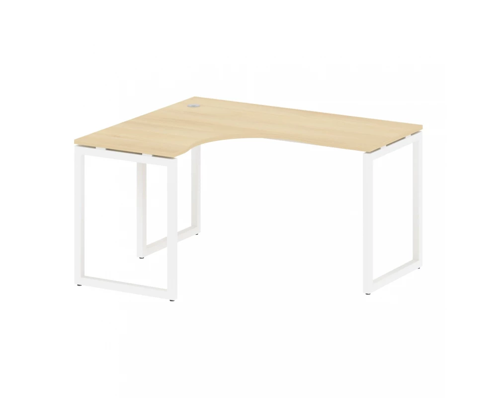 Стол криволинейный левый на О-образном м/к 1400x1200x750 Metal System Quattro 4x4