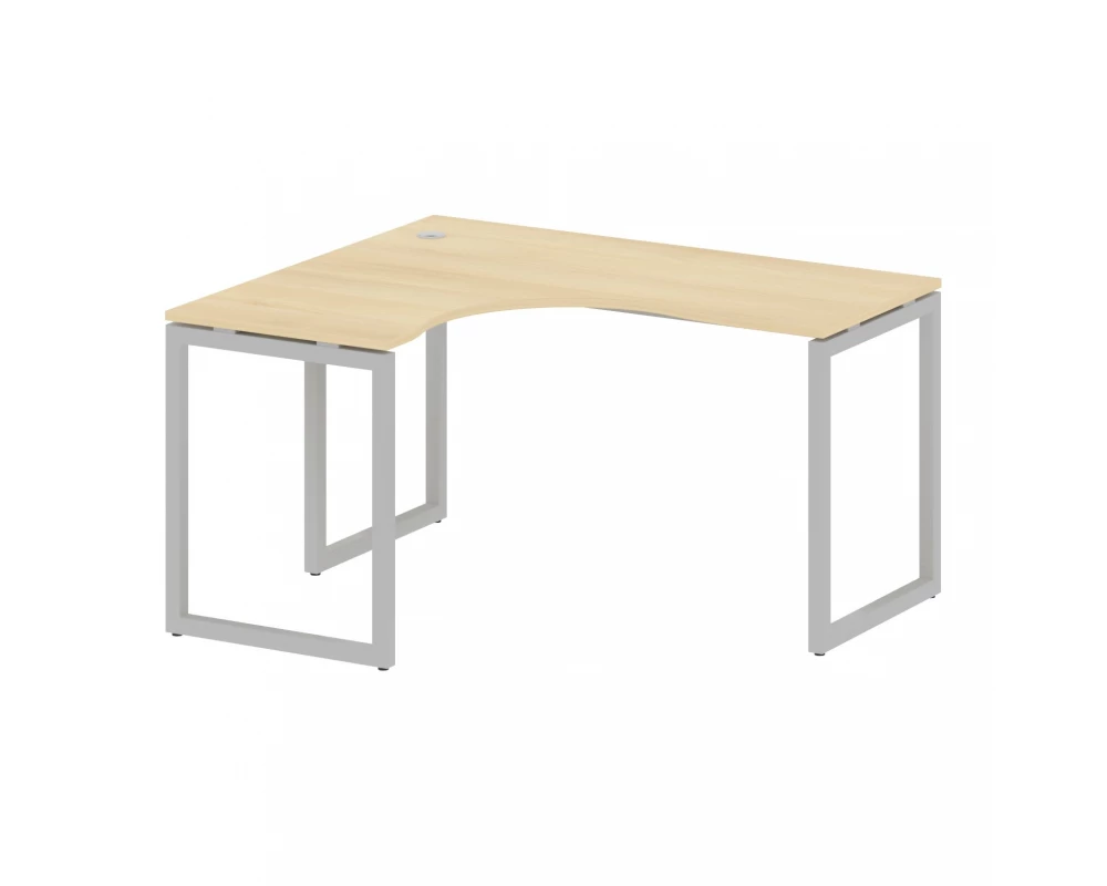 Стол криволинейный левый на О-образном м/к 1400x1200x750 Metal System Quattro 4x4