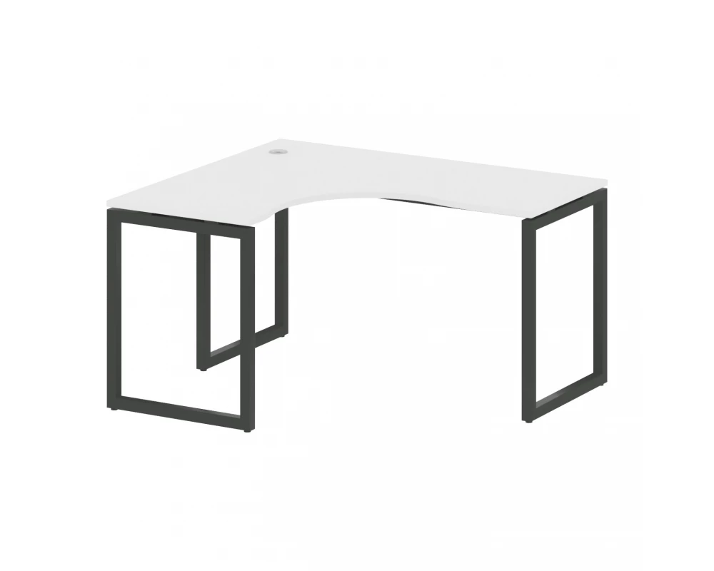 Стол криволинейный левый на О-образном м/к 1400x1200x750 Metal System Quattro 4x4