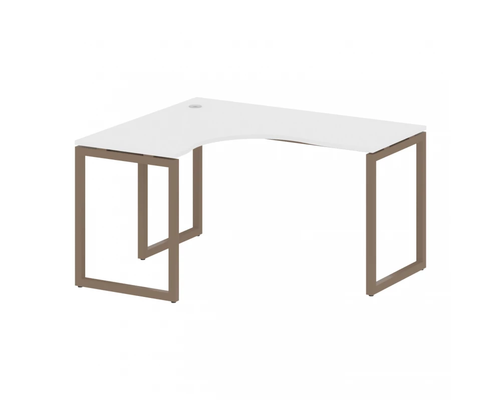 Стол криволинейный левый на О-образном м/к 1400x1200x750 Metal System Quattro 4x4