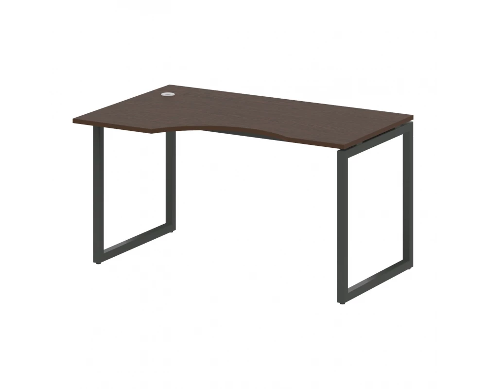 Стол криволинейный левый на О-образном м/к 1400x900x750 Metal System Quattro 4x4