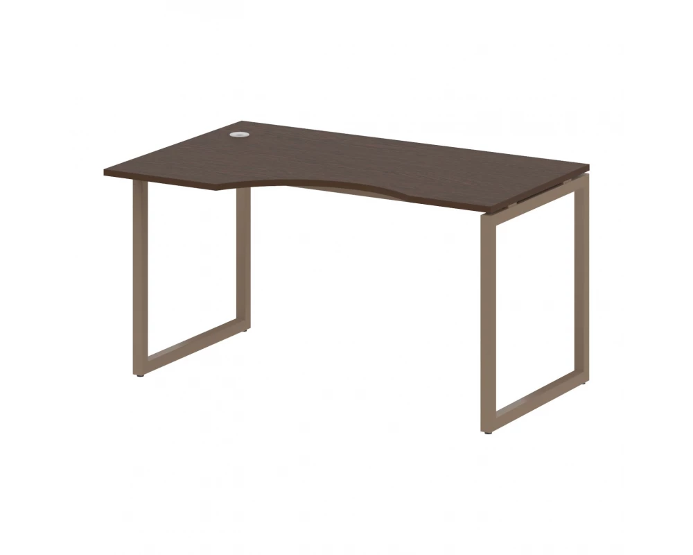 Стол криволинейный левый на О-образном м/к 1400x900x750 Metal System Quattro 4x4