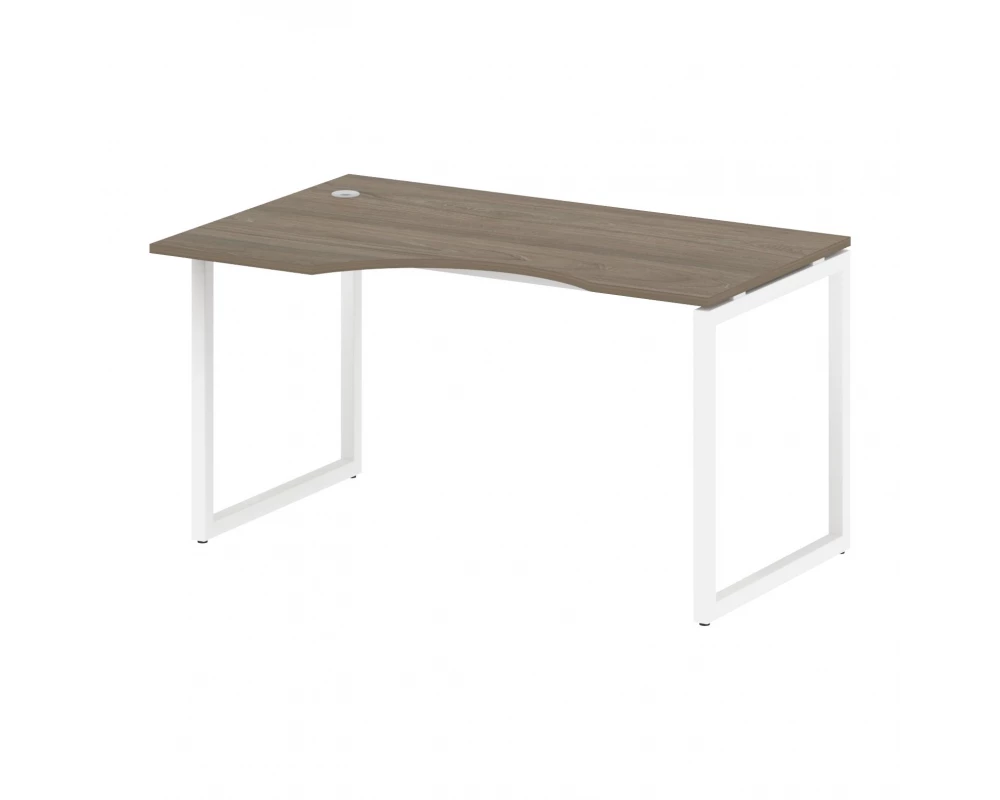 Стол криволинейный левый на О-образном м/к 1400x900x750 Metal System Quattro 4x4