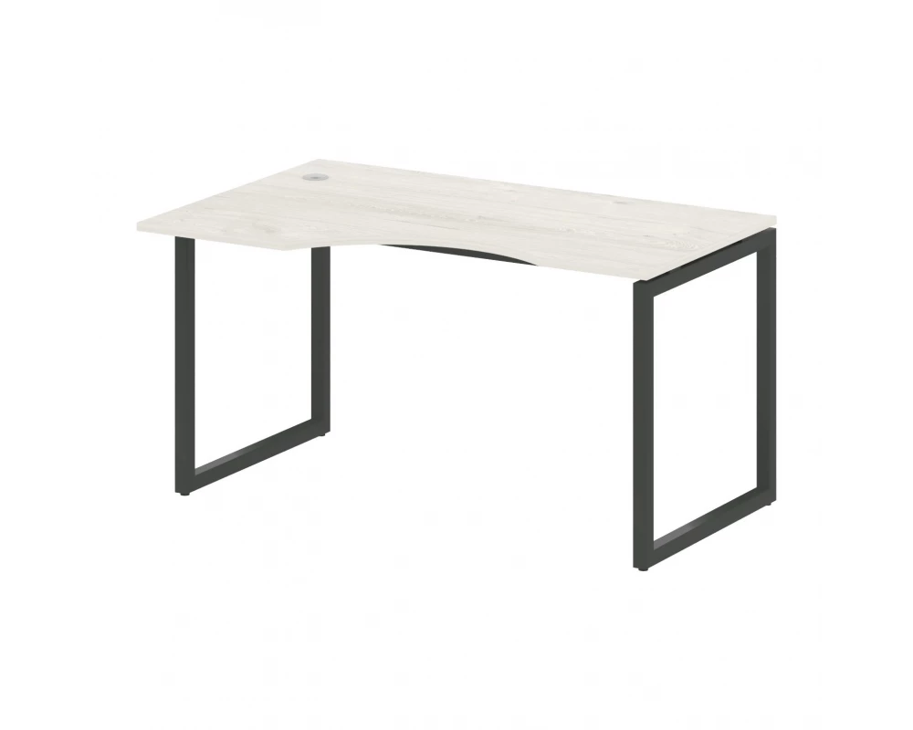 Стол криволинейный левый на О-образном м/к 1400x900x750 Metal System Quattro 4x4