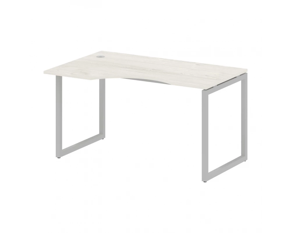 Стол криволинейный левый на О-образном м/к 1400x900x750 Metal System Quattro 4x4