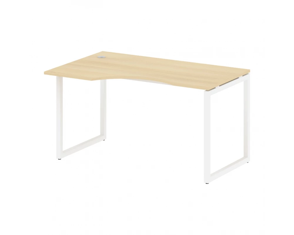 Стол криволинейный левый на О-образном м/к 1400x900x750 Metal System Quattro 4x4