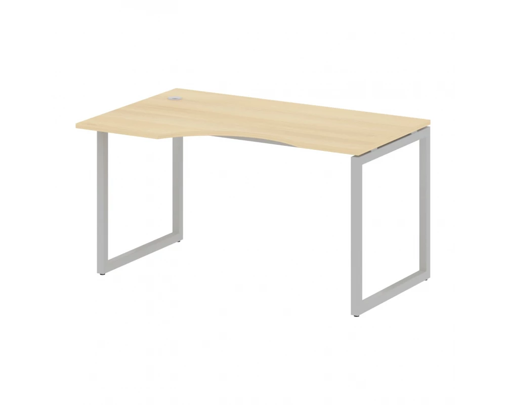 Стол криволинейный левый на О-образном м/к 1400x900x750 Metal System Quattro 4x4