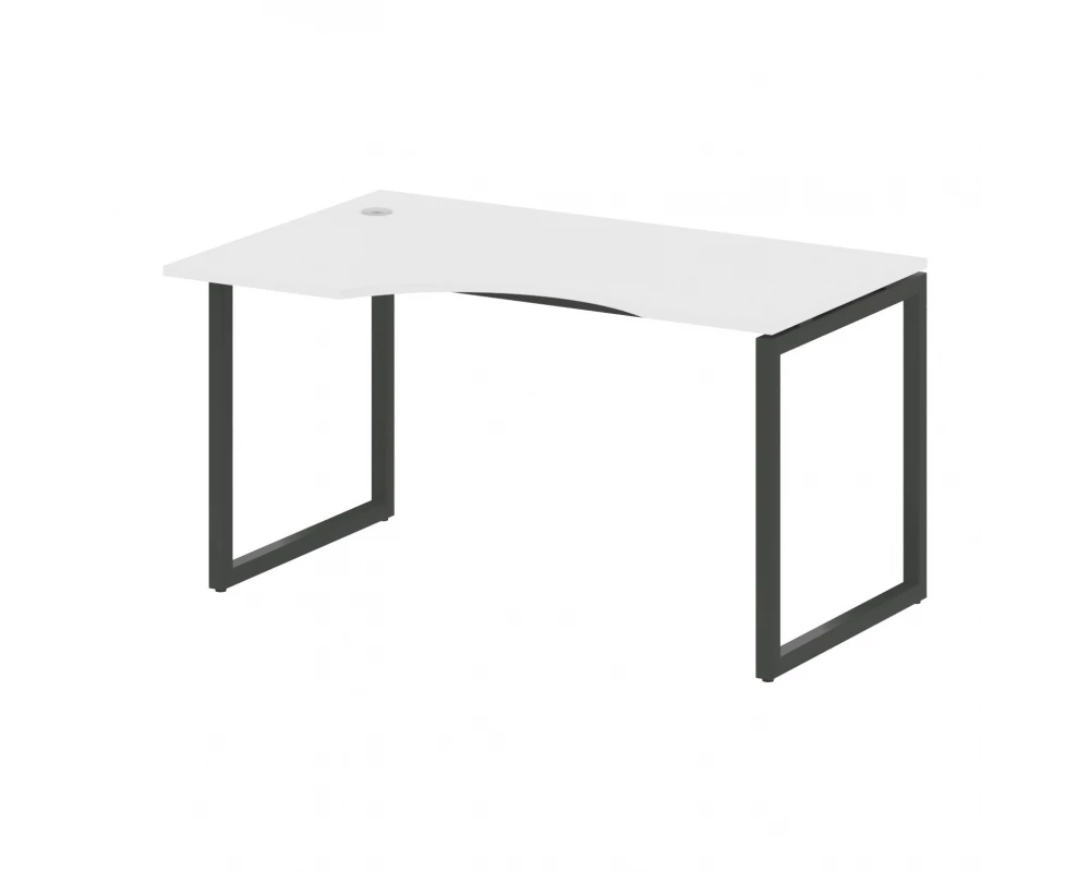 Стол криволинейный левый на О-образном м/к 1400x900x750 Metal System Quattro 4x4