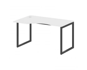 Стол криволинейный левый на О-образном м/к 1400x900x750 Metal System Quattro 4x4 images