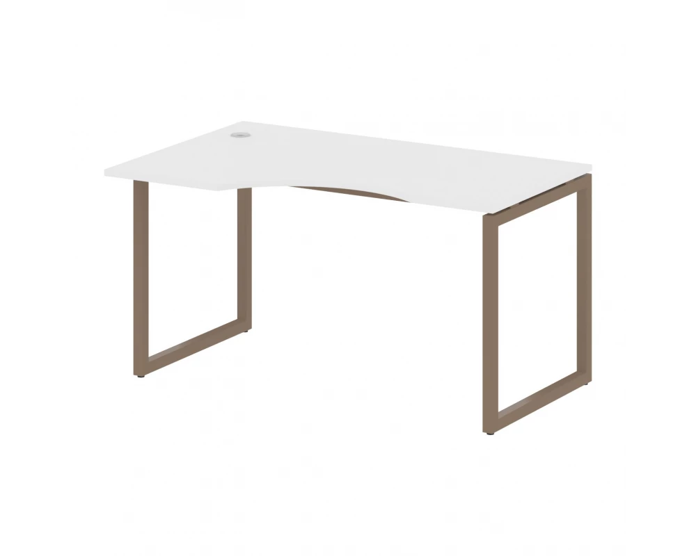 Стол криволинейный левый на О-образном м/к 1400x900x750 Metal System Quattro 4x4