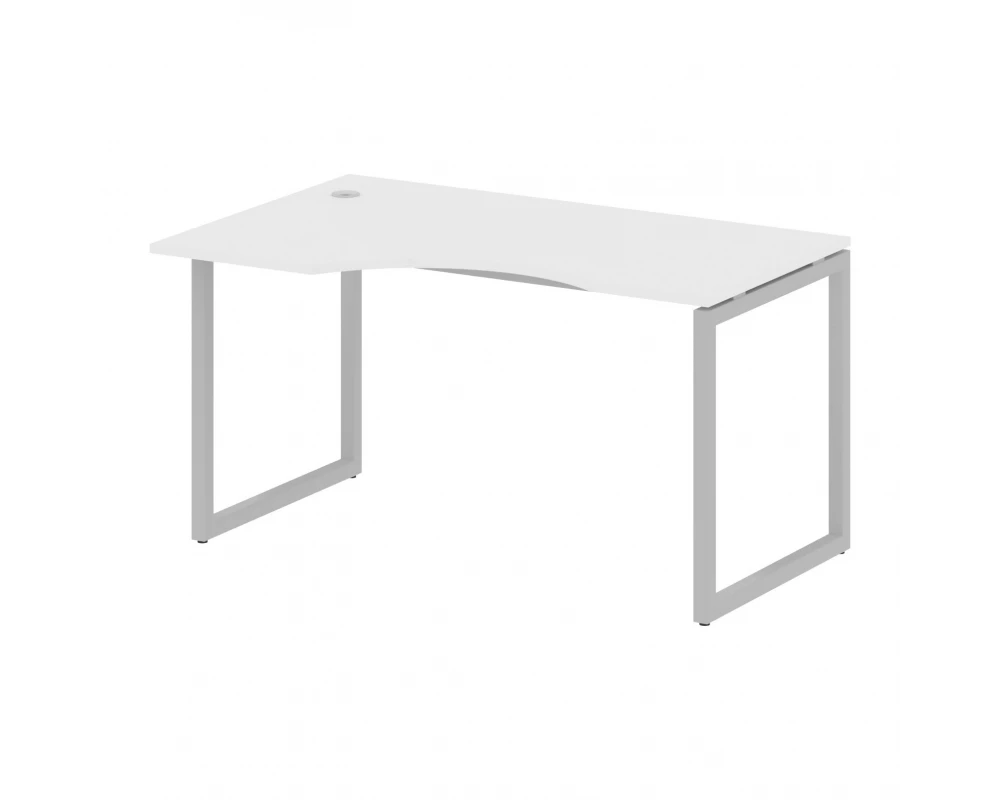 Стол криволинейный левый на О-образном м/к 1400x900x750 Metal System Quattro 4x4