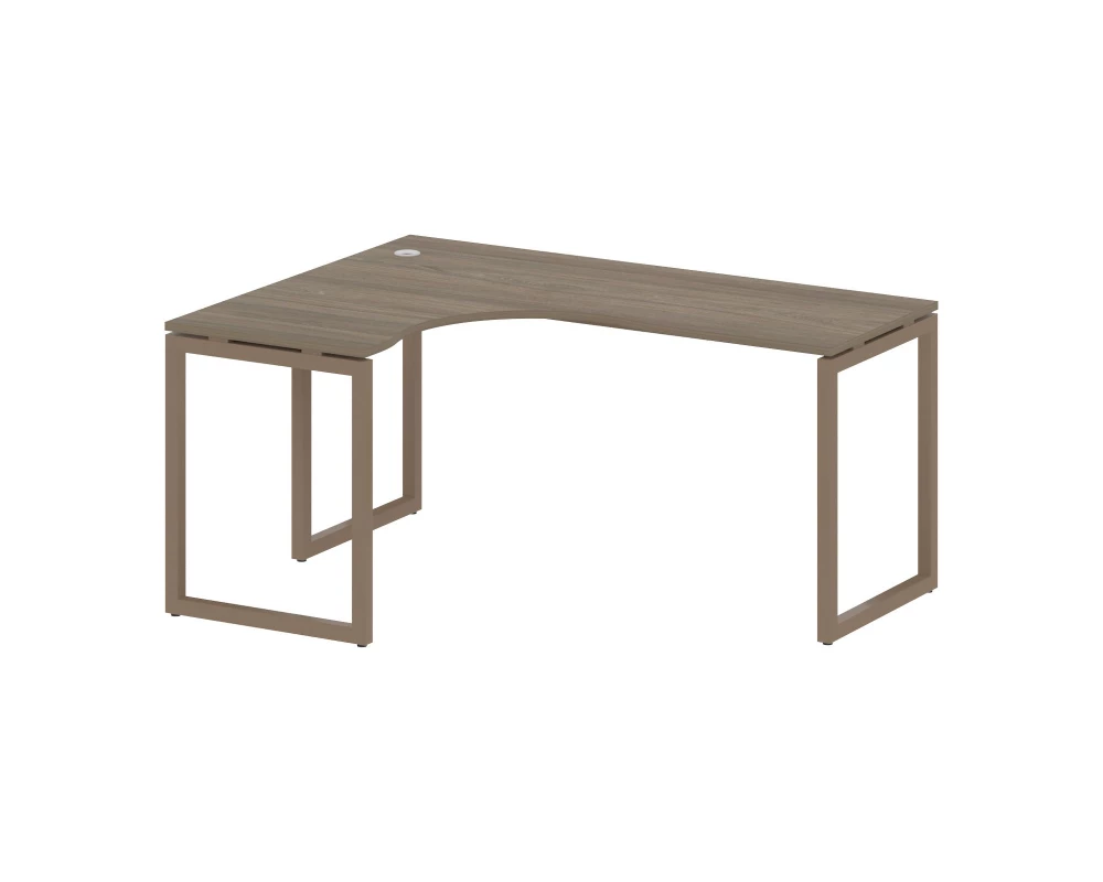 Стол криволинейный левый на О-образном м/к 1600x1200x750 Metal System Quattro 4x4