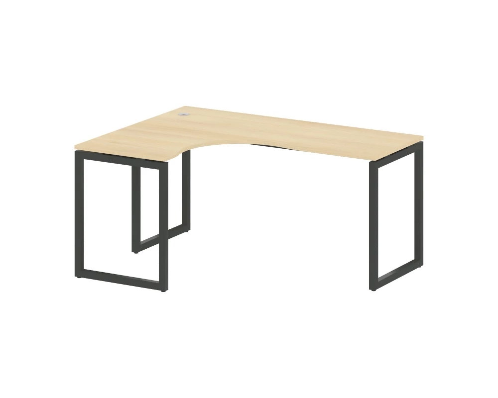 Стол криволинейный левый на О-образном м/к 1600x1200x750 Metal System Quattro 4x4