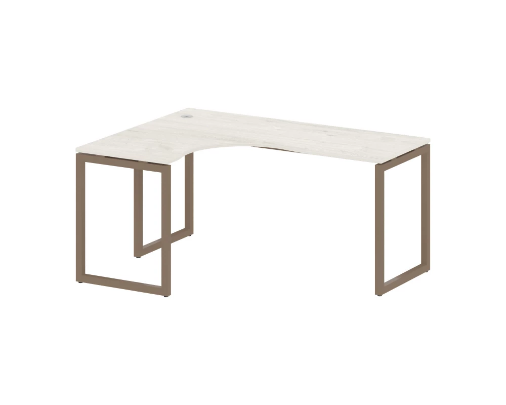 Стол криволинейный левый на О-образном м/к 1600x1200x750 Metal System Quattro 4x4