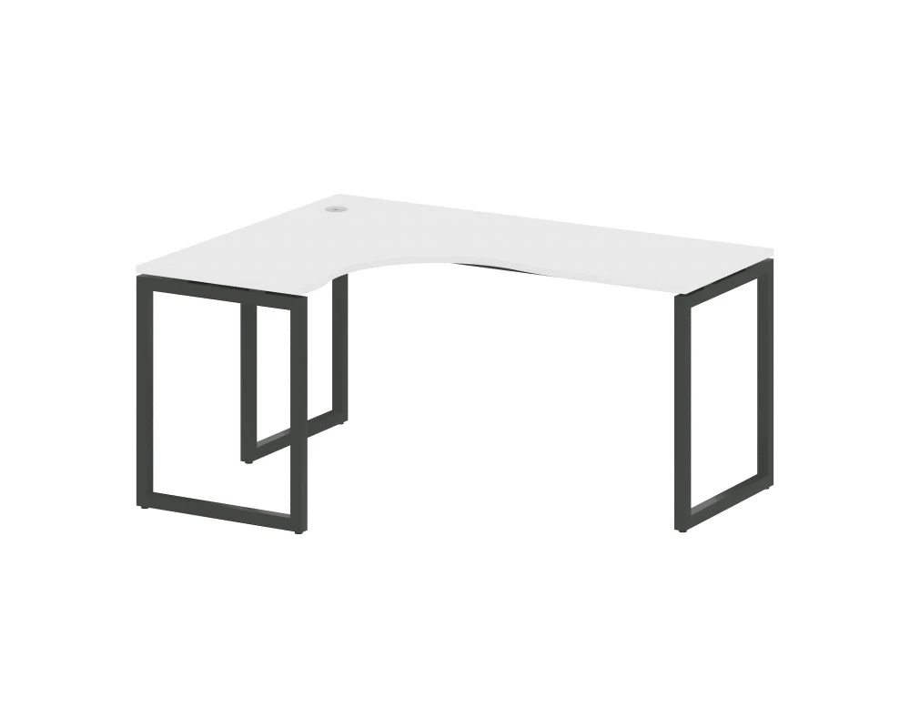 Стол криволинейный левый на О-образном м/к 1600x1200x750 Metal System Quattro 4x4