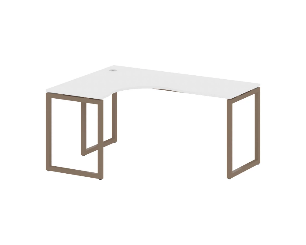 Стол криволинейный левый на О-образном м/к 1600x1200x750 Metal System Quattro 4x4