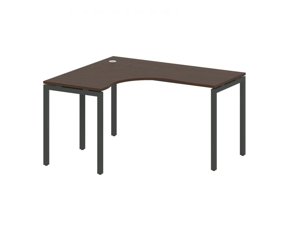 Стол криволинейный левый на П-образном м/к 1400x1200x750 Metal System Quattro 4x4