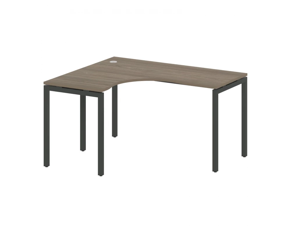 Стол криволинейный левый на П-образном м/к 1400x1200x750 Metal System Quattro 4x4